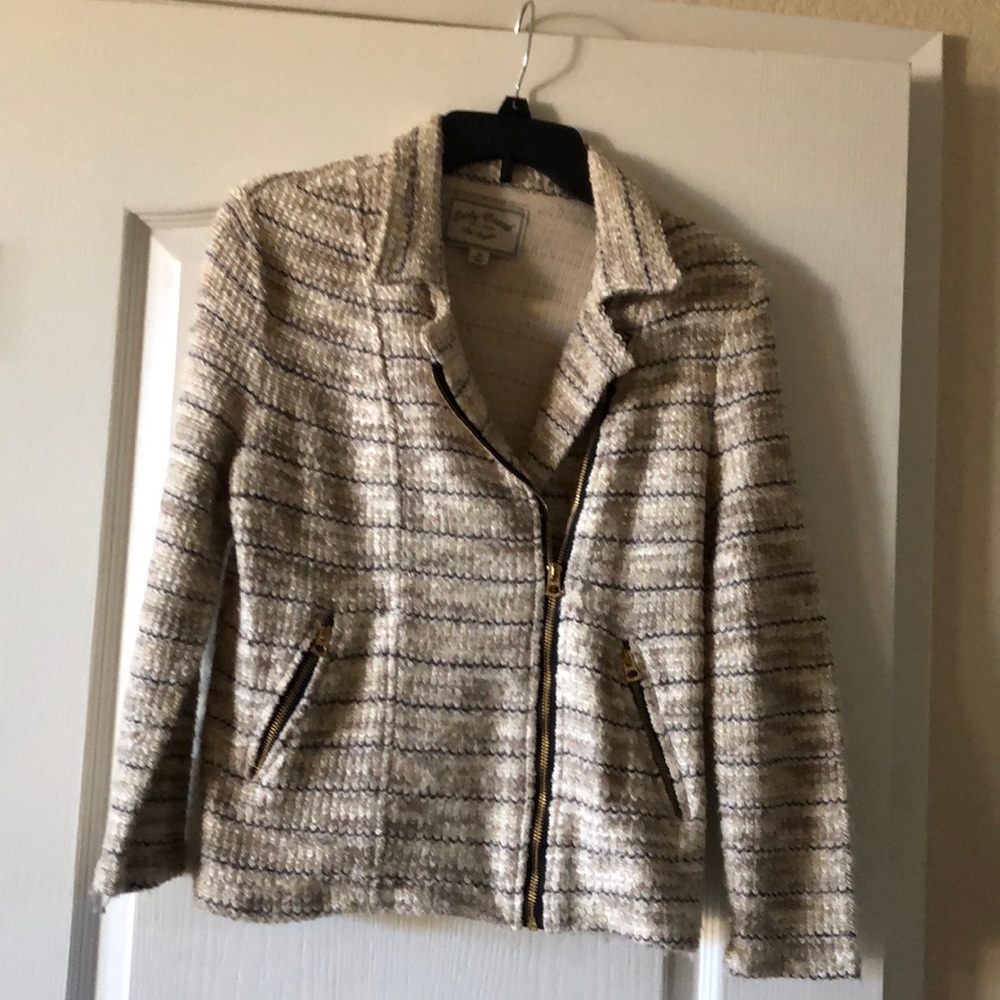 Lucky brand tweed moto jacket